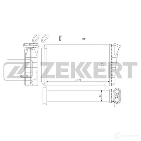 Радиатор печки, теплообменник ZEKKERT MK-5028 4319578 D OOQADK изображение 0