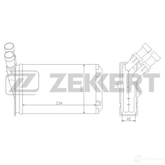Радиатор печки, теплообменник ZEKKERT PRT VGS 4319570 MK-5020 изображение 0