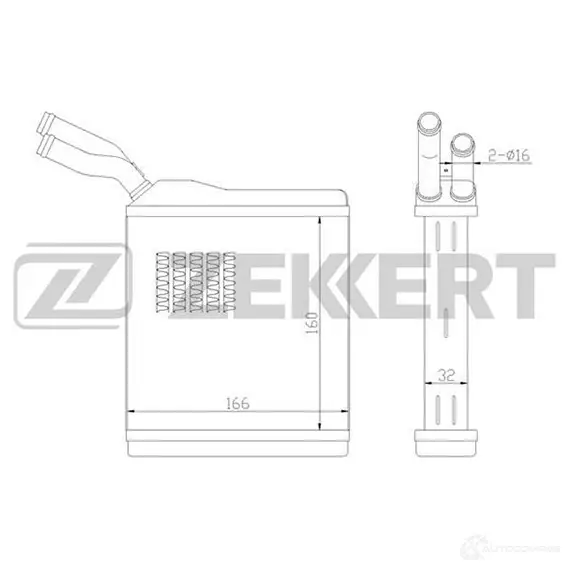 Радиатор печки, теплообменник ZEKKERT 4319567 L3LR M MK-5017 изображение 0