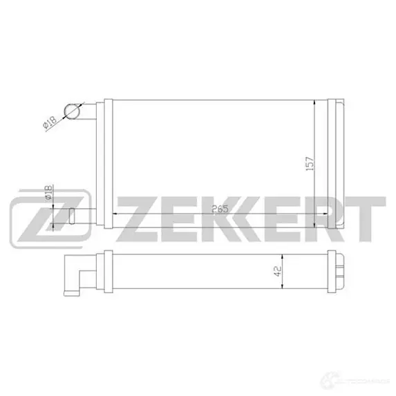 Радиатор печки, теплообменник ZEKKERT 4319555 MK-5004 UC8S LI изображение 0