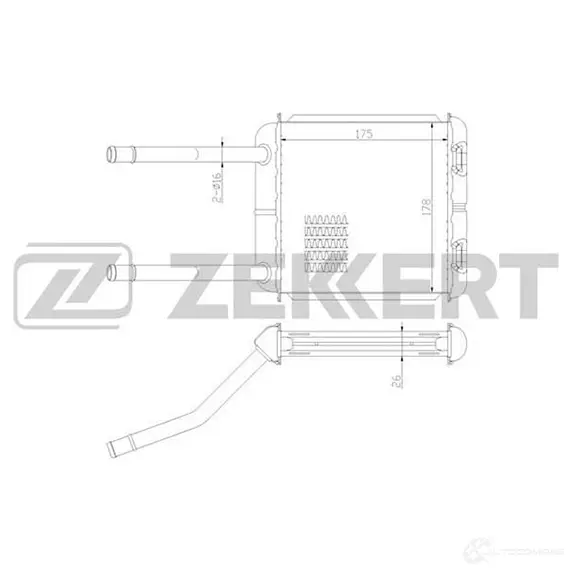 Радиатор печки, теплообменник ZEKKERT 4319554 G B1R70Z MK-5003 изображение 0