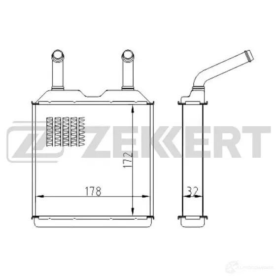 Радиатор печки, теплообменник ZEKKERT 65993546 Q4D2 7 MK-5001