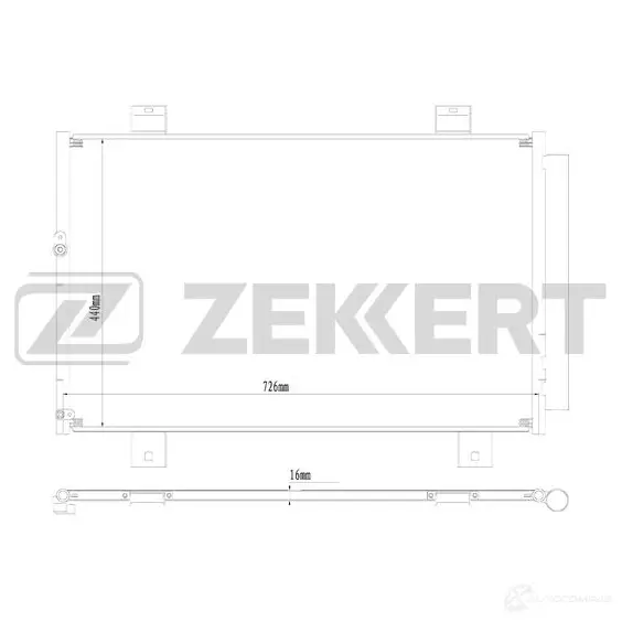 Радиатор кондиционера ZEKKERT 1440200168 4T6 PKV MK-3187 изображение 0