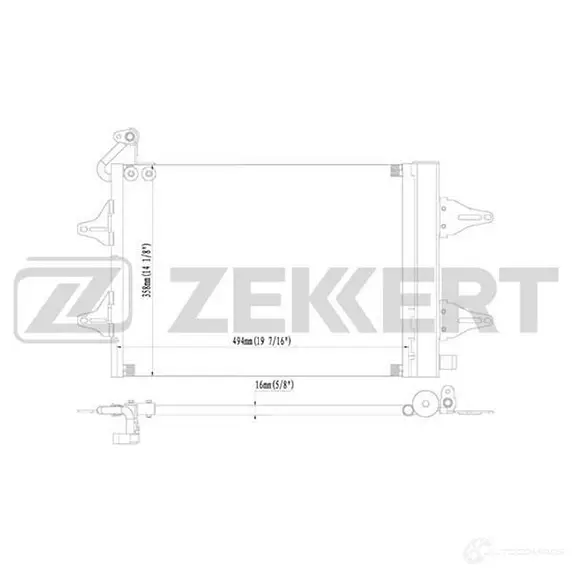 Радиатор кондиционера ZEKKERT X 5220B 1275192003 MK-3114 изображение 0