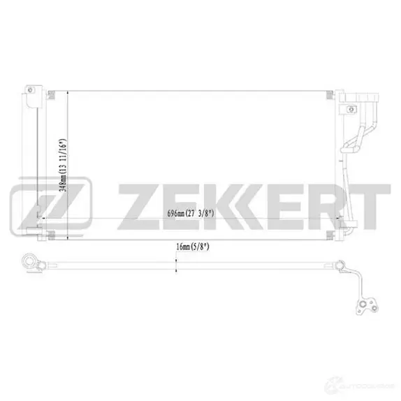 Радиатор кондиционера ZEKKERT MK-3098 E3CO OG 1275191937 изображение 0