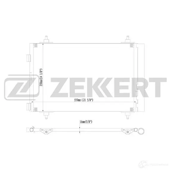 Радиатор кондиционера ZEKKERT MK-3093 1275191929 CT6 TC изображение 0