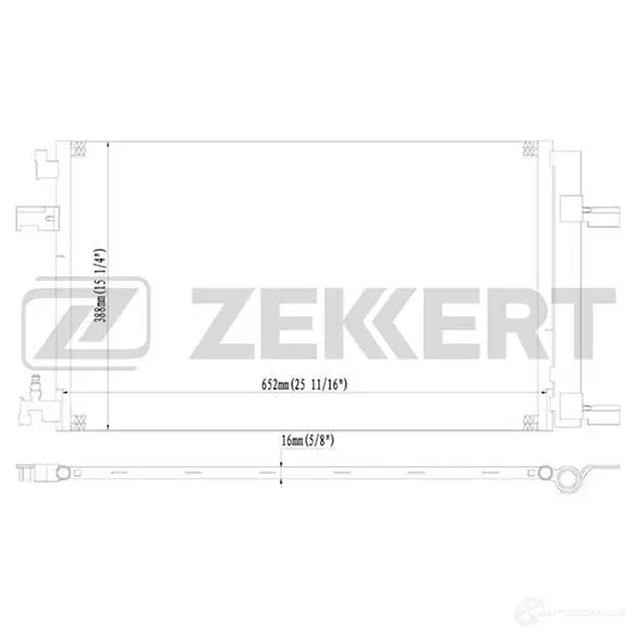 Радиатор кондиционера ZEKKERT MK-3066 1275191659 BFN8 Z изображение 0