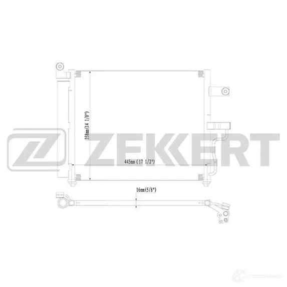 Радиатор кондиционера ZEKKERT 65930788 X4 K4F MK-3057 изображение 0