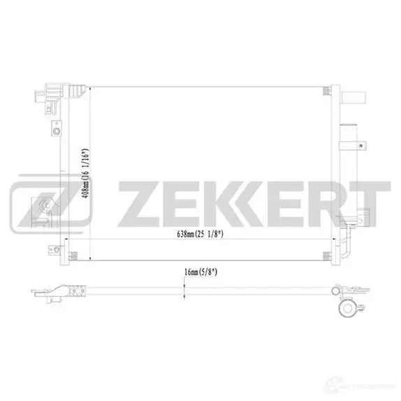 Радиатор кондиционера ZEKKERT MK-3034 NY K0U 4319534