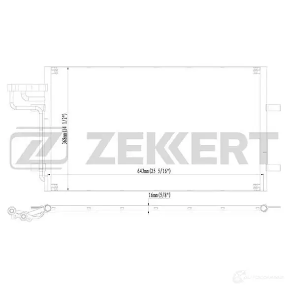 Радиатор кондиционера ZEKKERT 8 2ZQLF 4319533 MK-3033 изображение 0