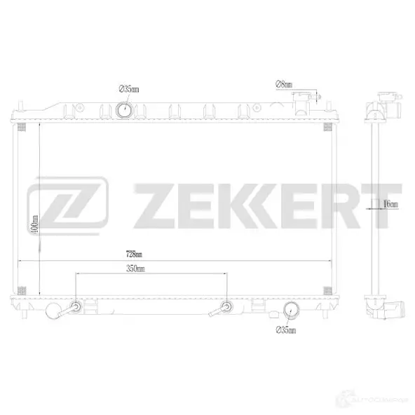 Радиатор охлаждения двигателя ZEKKERT 1440200194 MK-1625 DS XVON5 изображение 0