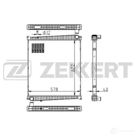 Радиатор охлаждения двигателя ZEKKERT MK-1608 1440200210 K2 J5A7