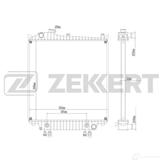 Радиатор охлаждения двигателя ZEKKERT MK-1599 1440200217 9NA XG4 изображение 0