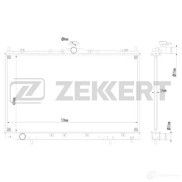 Радиатор охлаждения двигателя ZEKKERT TM 88H9 1440200218 MK-1597 изображение 0