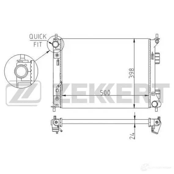 Радиатор охлаждения двигателя ZEKKERT Z4 BKL3 1440200222 MK-1593