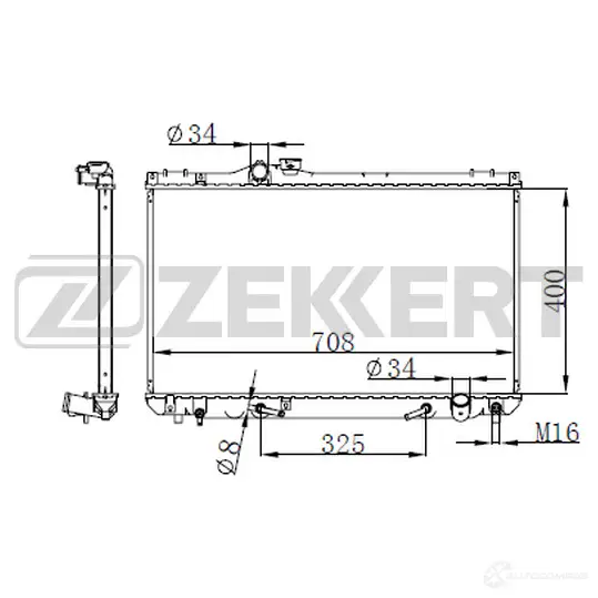 Радиатор охлаждения двигателя ZEKKERT 1440200224 WRG ZW9L MK-1590 изображение 0