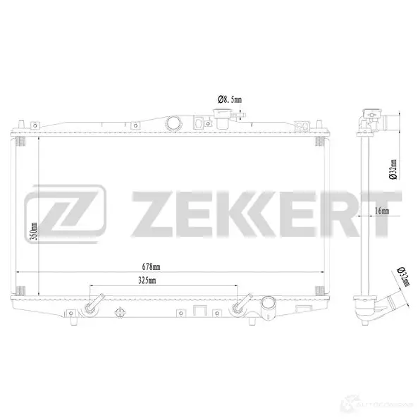 Радиатор охлаждения двигателя ZEKKERT MK-1589 Q9 NNVNR 1440200225 изображение 0