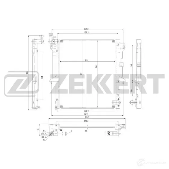 Радиатор охлаждения двигателя ZEKKERT G JXRQ MK-1577 1440200232
