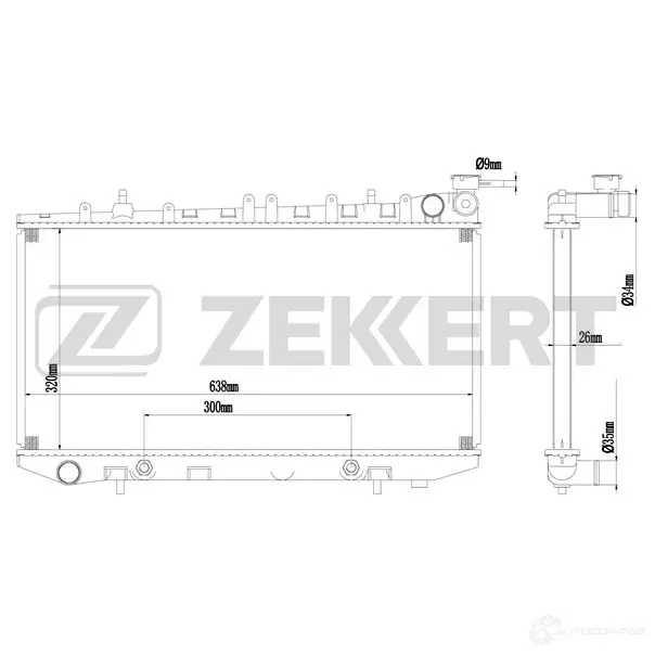 Радиатор охлаждения двигателя ZEKKERT MK-1567 FNH L7 1440200239 изображение 0