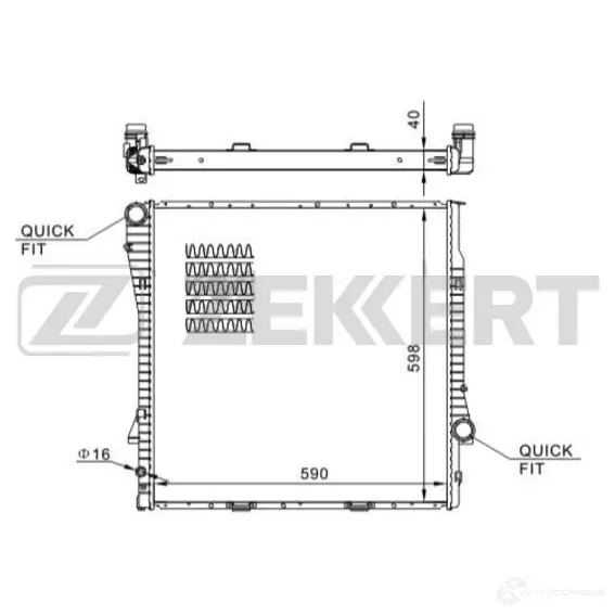 Радиатор охлаждения двигателя ZEKKERT RW9OA0 R MK-1561 1440200244 изображение 0