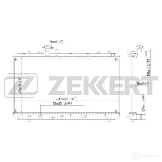 Радиатор охлаждения двигателя ZEKKERT YZ 0N34 MK-1543 1440200261 изображение 0