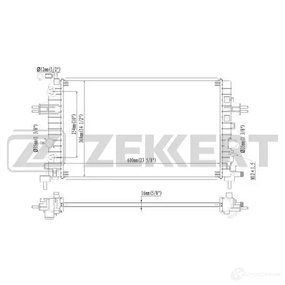 Радиатор охлаждения двигателя ZEKKERT MK-1540 1440200264 E JGOW изображение 0