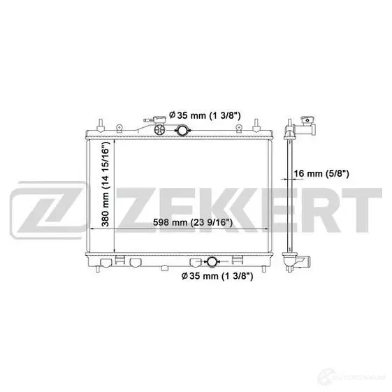 Радиатор охлаждения двигателя ZEKKERT 1440200270 CVH 2X MK-1532 изображение 0