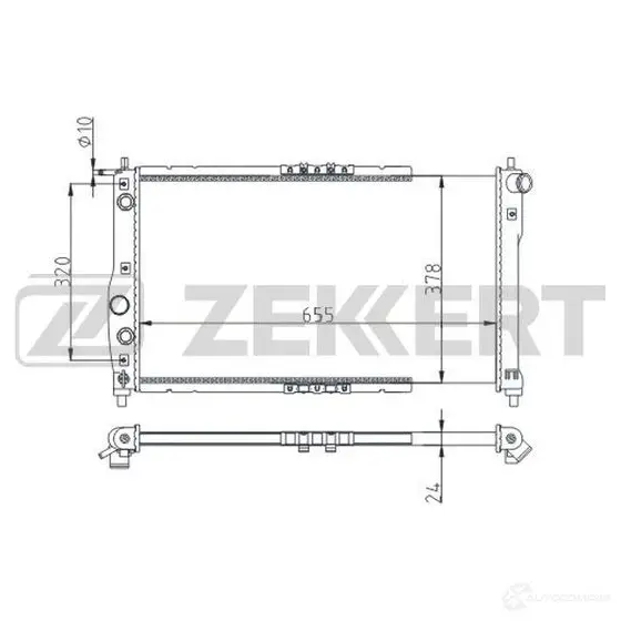 Радиатор охлаждения двигателя ZEKKERT 8EA V74 1440200283 MK-1515