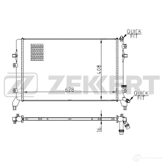 Радиатор охлаждения двигателя ZEKKERT G4D Z90 1440200284 MK-1514 изображение 0