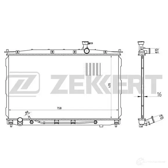 Радиатор охлаждения двигателя ZEKKERT 1275190871 MK-1477 L NX01 изображение 0