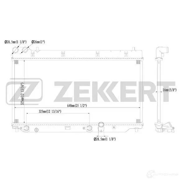 Радиатор охлаждения двигателя ZEKKERT MK-1440 IUU04 A 1275190709