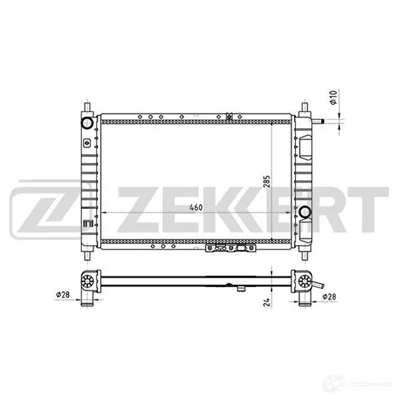 Радиатор охлаждения двигателя ZEKKERT 1275190303 X73K1 C MK-1394 изображение 0