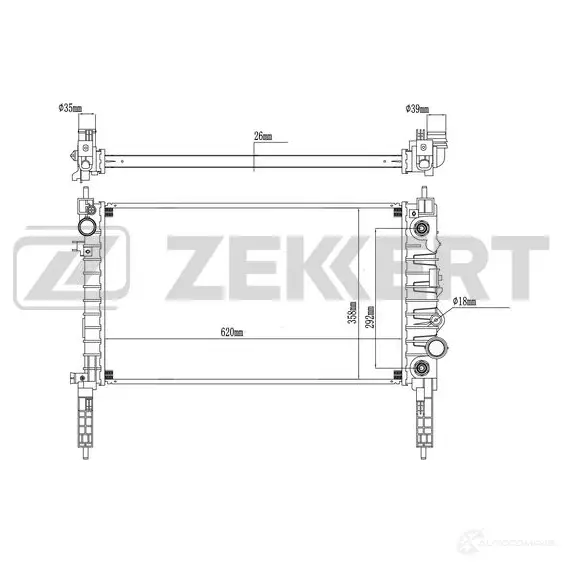 Радиатор охлаждения двигателя ZEKKERT 1440200301 S6 AMY MK-1387 изображение 0