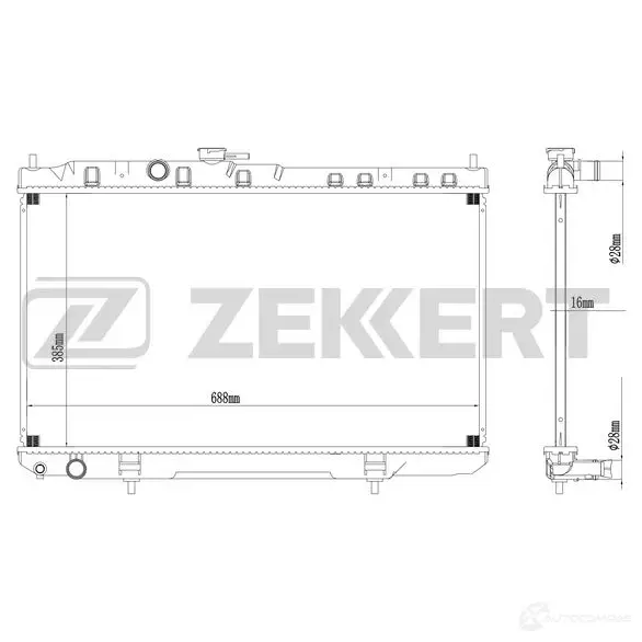Радиатор охлаждения двигателя ZEKKERT 1440200302 MK-1386 0 TQVC85 изображение 0