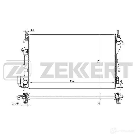 Радиатор охлаждения двигателя ZEKKERT 1275190215 4OSBG UX MK-1385 изображение 0