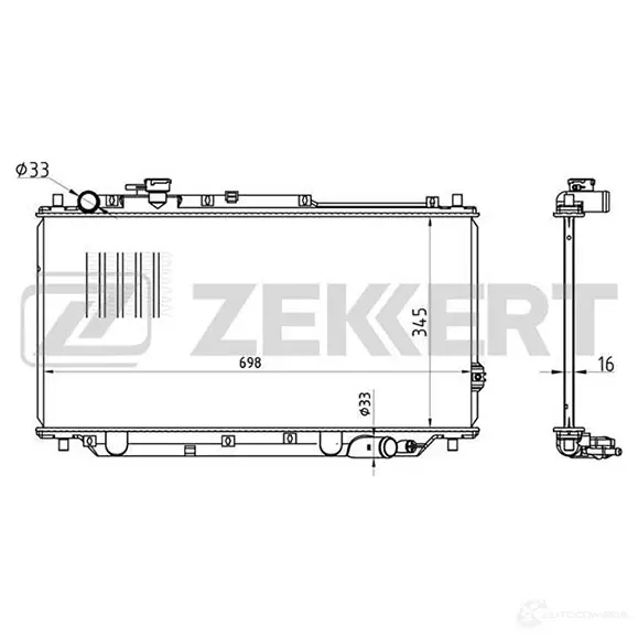 Радиатор охлаждения двигателя ZEKKERT O1N HDWM 1275189575 MK-1330 изображение 0