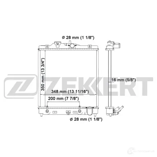 Радиатор охлаждения двигателя ZEKKERT MK-1320 1275189339 KUKXD P изображение 0