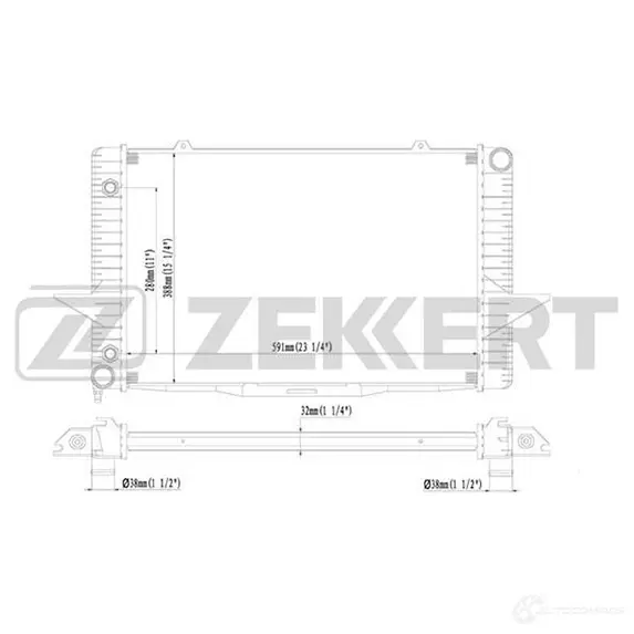Радиатор охлаждения двигателя ZEKKERT MK-1294 1275188859 4 DJP5Y