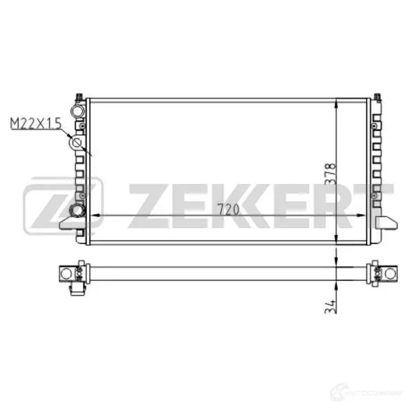 Радиатор охлаждения двигателя ZEKKERT 1275188753 MK-1273 I0W O6B7