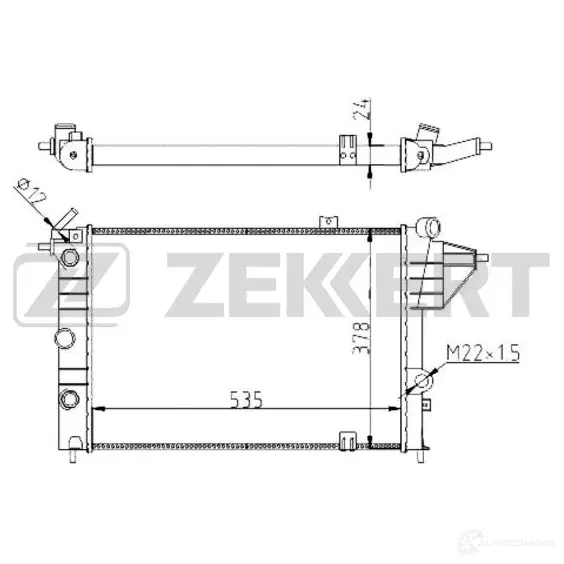 Радиатор охлаждения двигателя ZEKKERT 1275188617 BZUK W9 MK-1264