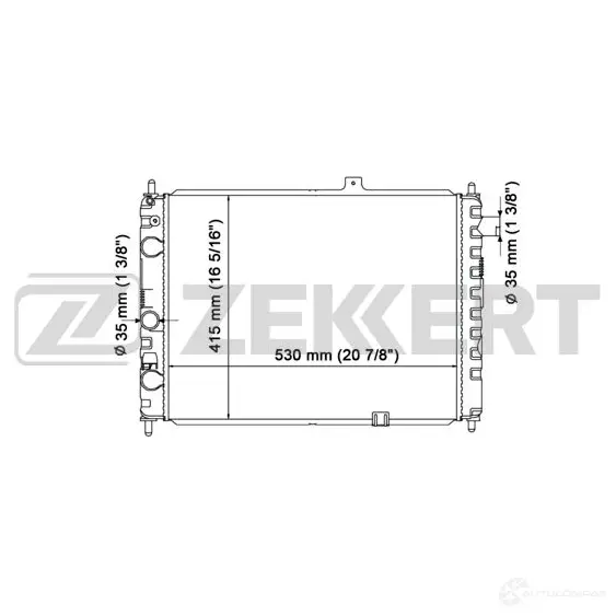 Радиатор охлаждения двигателя ZEKKERT MK-1257 M8 481 1275188573