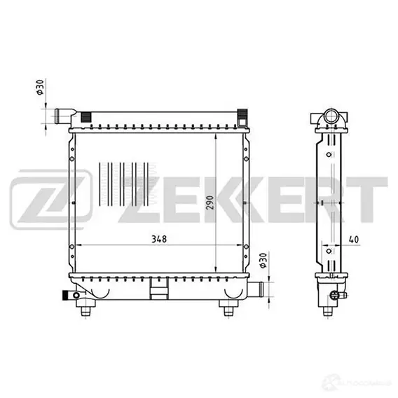 Радиатор охлаждения двигателя ZEKKERT 1275188375 MK-1248 5V A3AY