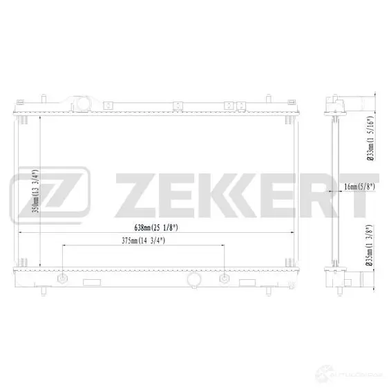 Радиатор охлаждения двигателя ZEKKERT 3FOO C 1275188113 MK-1240