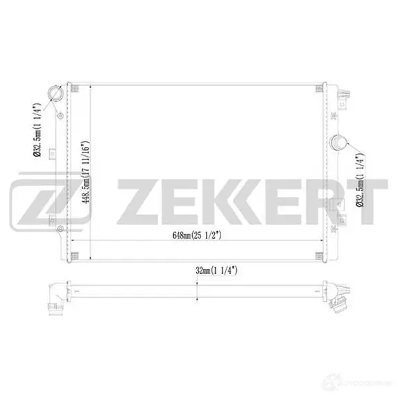 Радиатор охлаждения двигателя ZEKKERT SC 4ZE20 1275187949 MK-1231 изображение 0