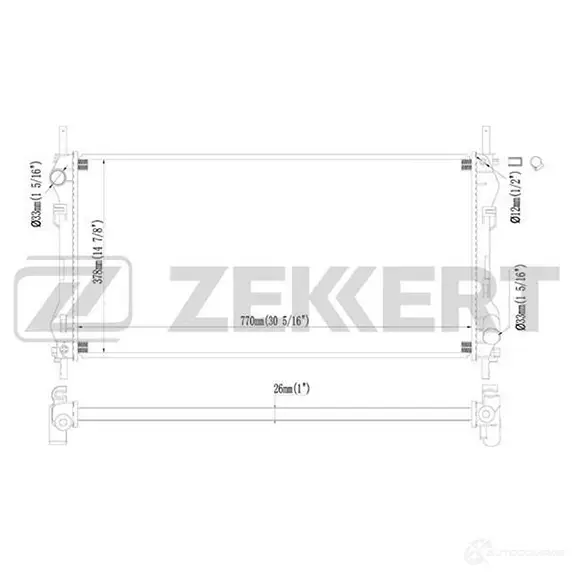 Радиатор охлаждения двигателя ZEKKERT MK-1229 EXPW6 MY 1275187697 изображение 0