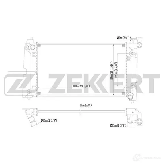 Радиатор охлаждения двигателя ZEKKERT 1275187677 85 NWENG MK-1224
