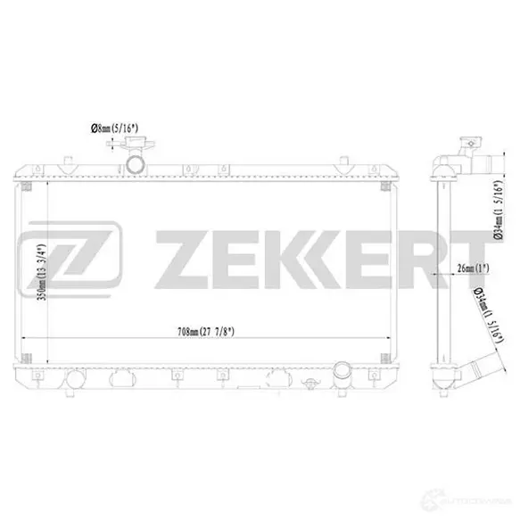 Радиатор охлаждения двигателя ZEKKERT PP7 0B0 1275187675 MK-1223 изображение 0
