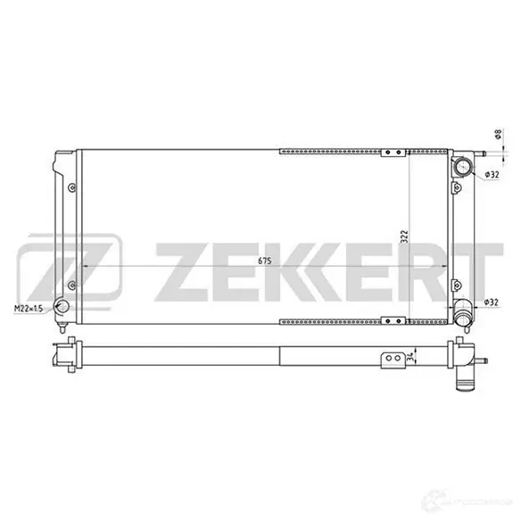 Радиатор охлаждения двигателя ZEKKERT MK-1212 4319500 0SN YQM