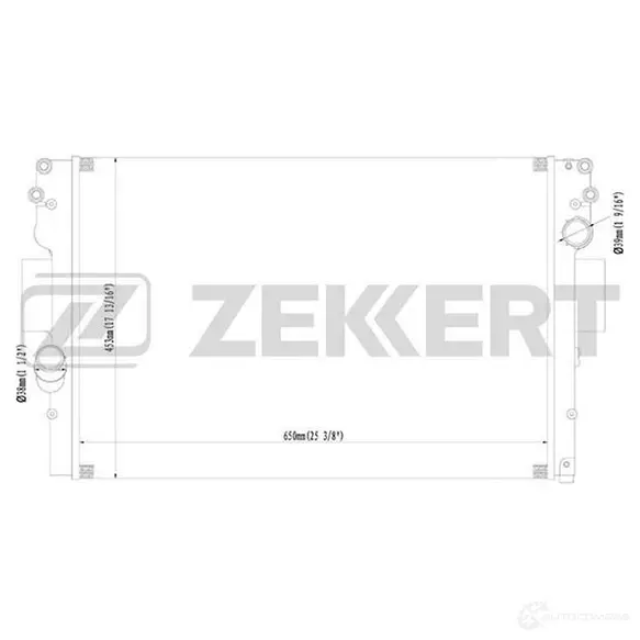 Радиатор охлаждения двигателя ZEKKERT MK-1208 CDC ECJ 4319499