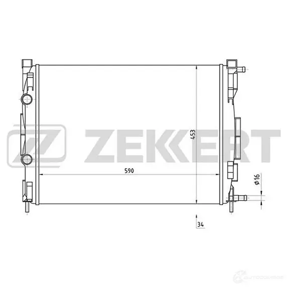 Радиатор охлаждения двигателя ZEKKERT 4319488 0 0JJR MK-1176 изображение 0